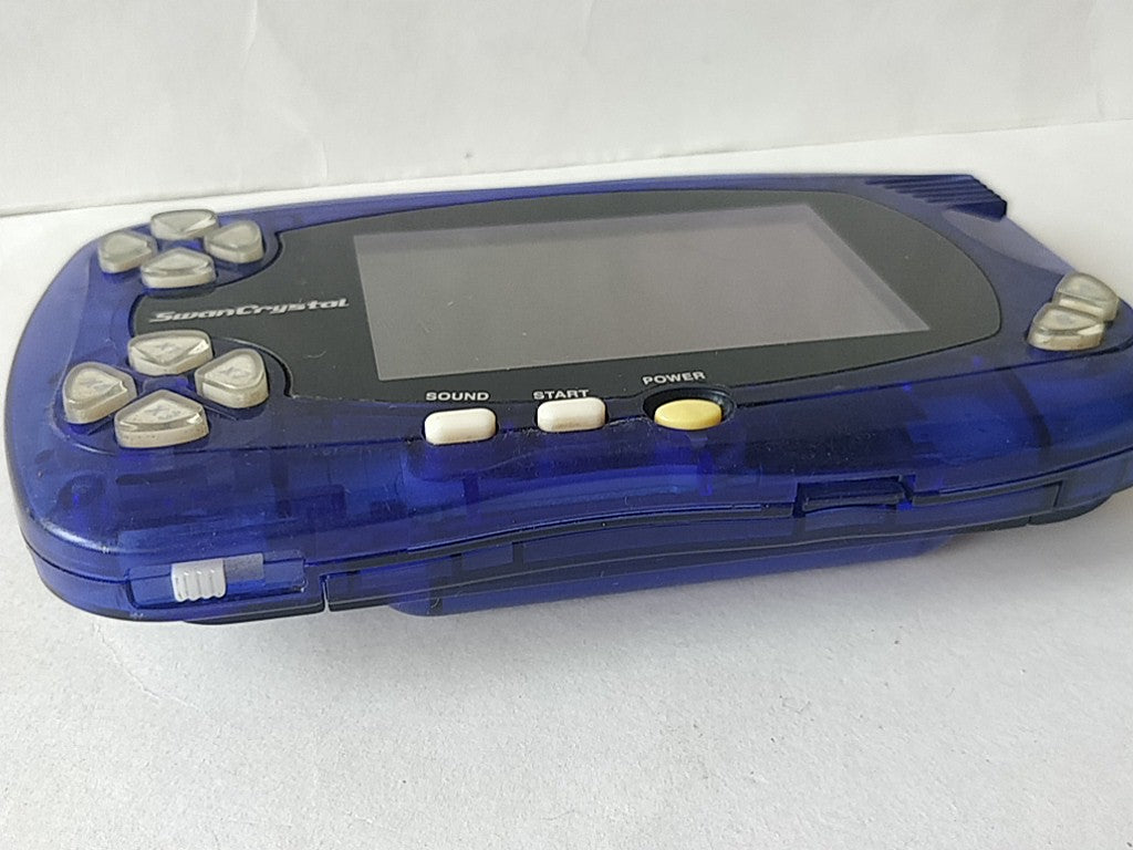 Wonder Swan Crystal Clear Blue BANDAI WSC Handheld Console tested-c1003- - Hakushin Retro Game shop