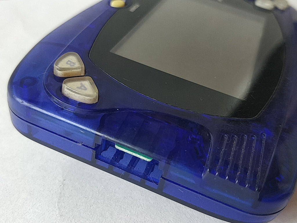 Wonder Swan Crystal Clear Blue BANDAI WSC Handheld Console tested-c1003- - Hakushin Retro Game shop