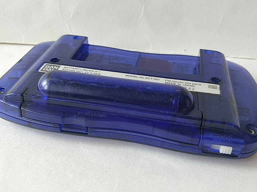 Wonder Swan Crystal Clear Blue BANDAI WSC Handheld Console tested-c1003- - Hakushin Retro Game shop
