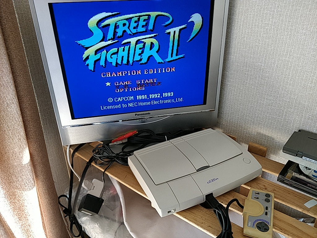 NEC PC Engine DUO-R Console(TurboDUO PI-TG10),Pad,PSU,AV Cable Games Boxed-c1013 - Hakushin Retro Game shop