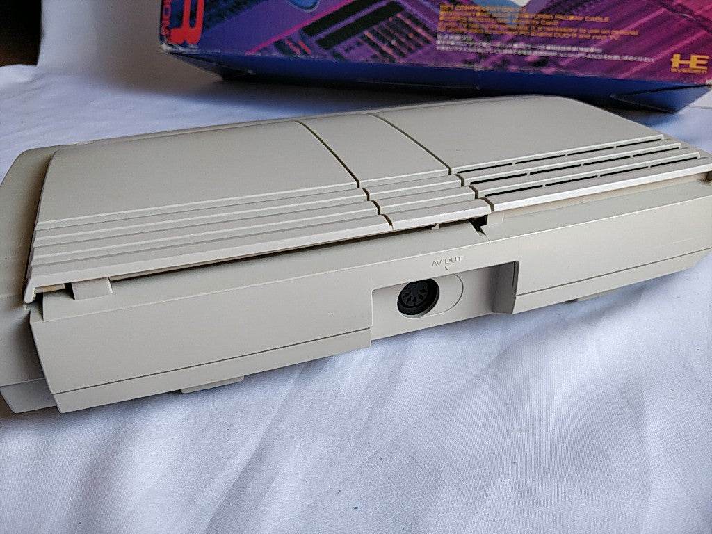 NEC PC Engine DUO-R Console(TurboDUO PI-TG10),Pad,PSU,AV Cable Games Boxed-c1013 - Hakushin Retro Game shop