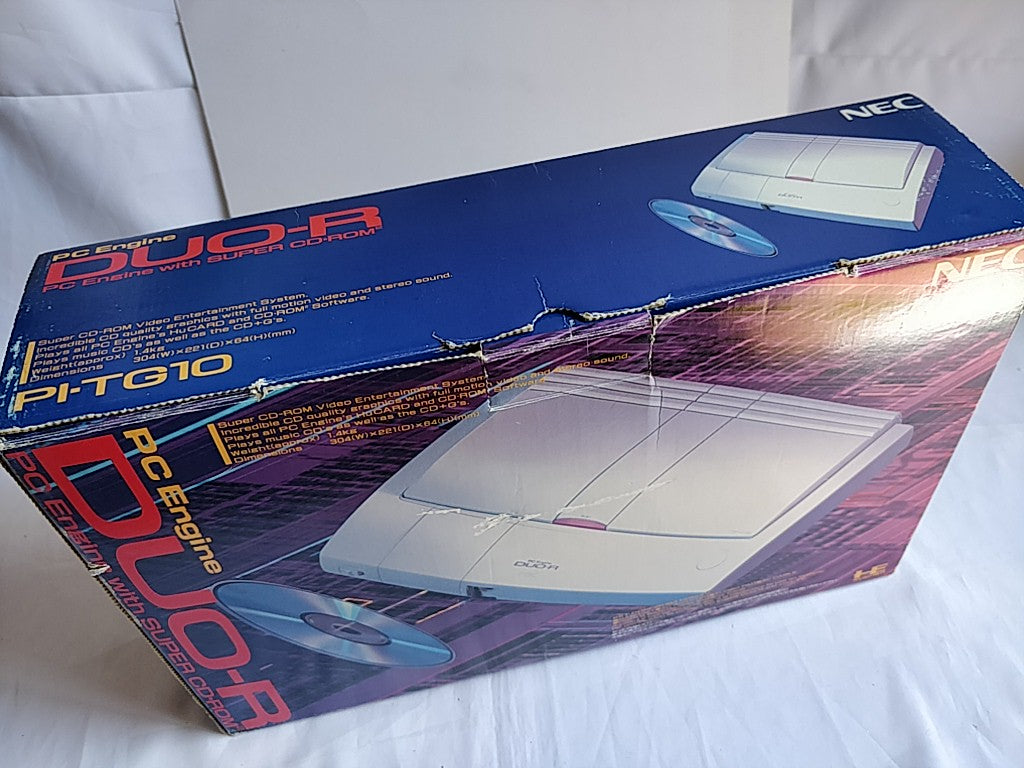NEC PC Engine DUO-R Console(TurboDUO PI-TG10),Pad,PSU,AV Cable Games Boxed-c1013 - Hakushin Retro Game shop
