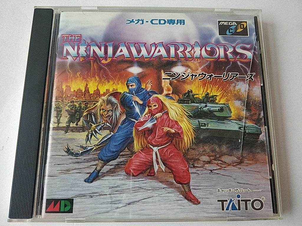 THE NINJA WARRIORS MEGA CD Game Disk,MAnual,Spine card, Boxed tested -c1023- - Hakushin Retro Game shop