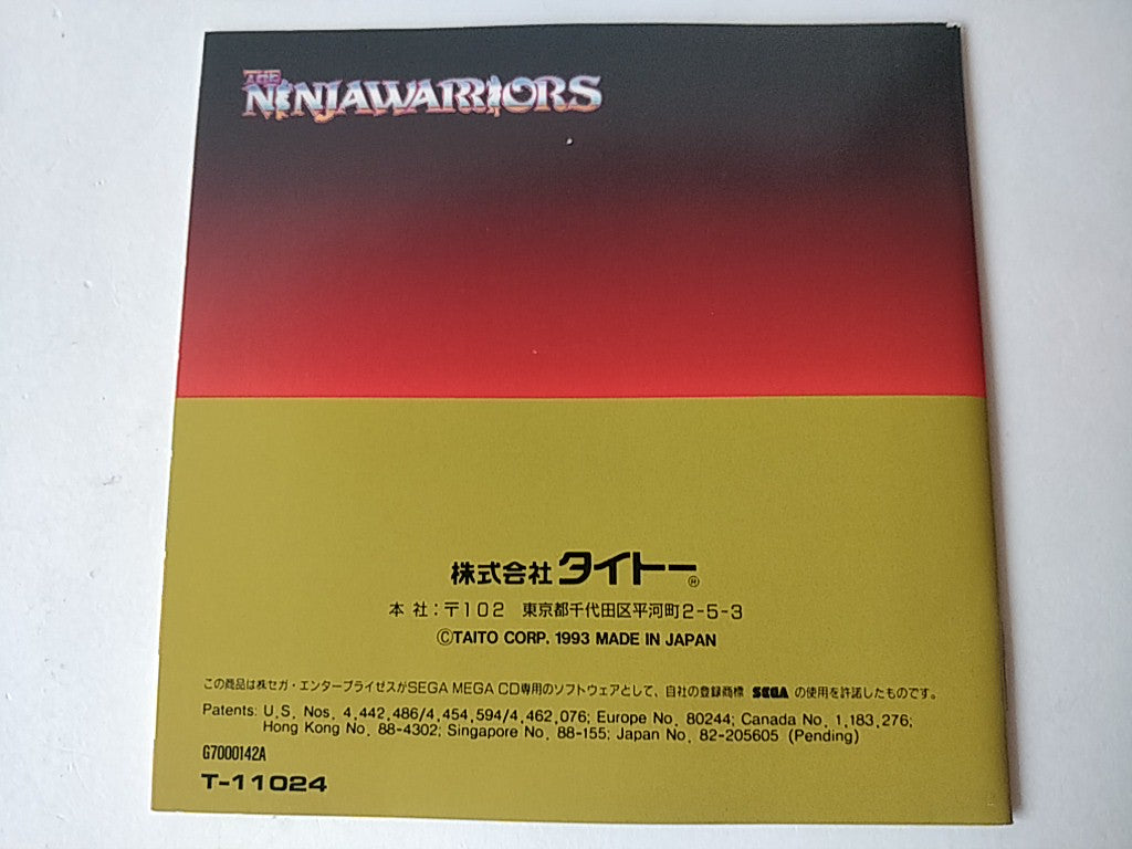 THE NINJA WARRIORS MEGA CD Game Disk,MAnual,Spine card, Boxed tested -c1023- - Hakushin Retro Game shop
