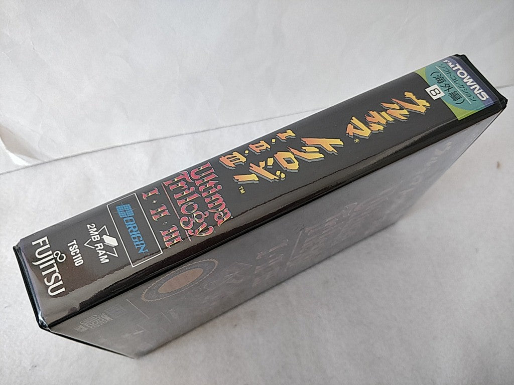 Ultima Trilogy 1,2,3 FM TOWNS / MARTY Game Disk,Map,Boxed set tested-c1120- - Hakushin Retro Game shop