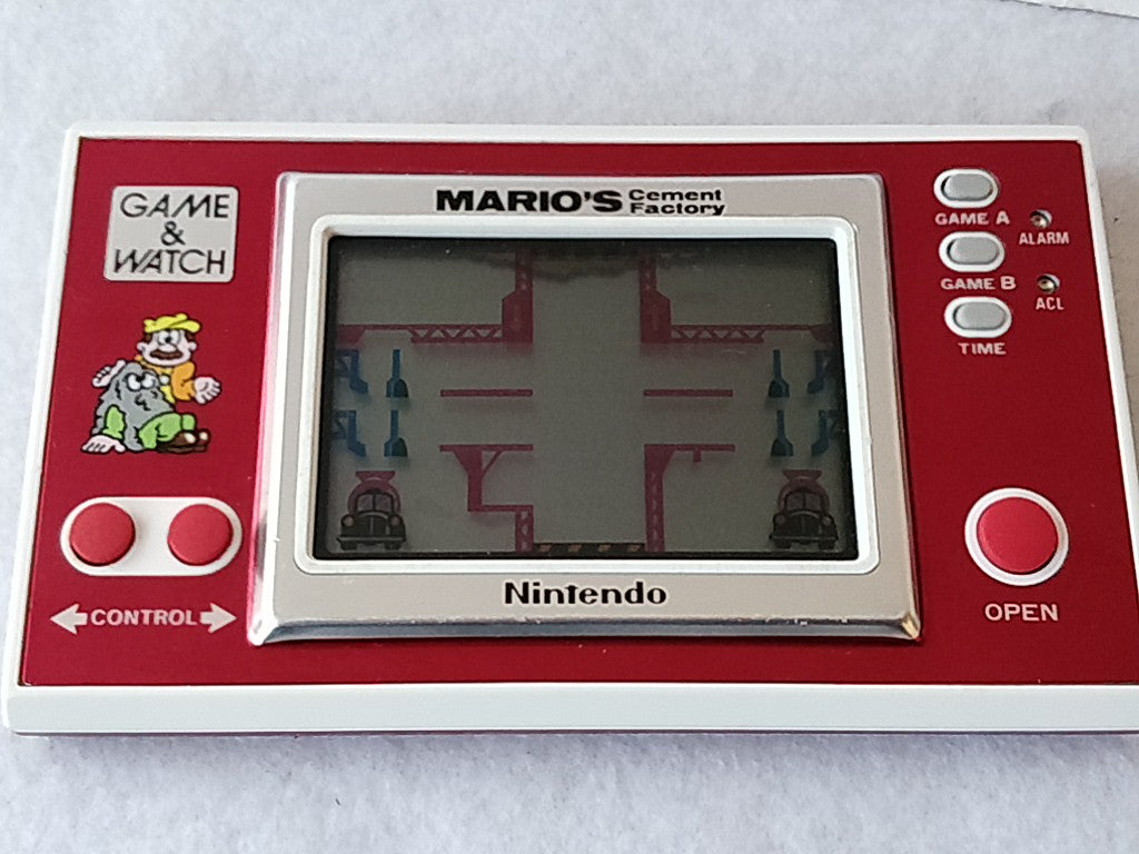 Vintage Nintendo GAME&WATCH MARIO'S Cement Factory Handheld game tested-c1120-
