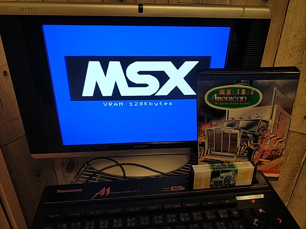 American truck MSX MSX2 Cartridge,Manual,Boxed set tested-c1120 - Hakushin Retro Game shop