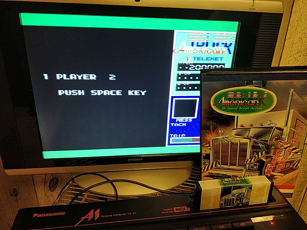 American truck MSX MSX2 Cartridge,Manual,Boxed set tested-c1120 - Hakushin Retro Game shop