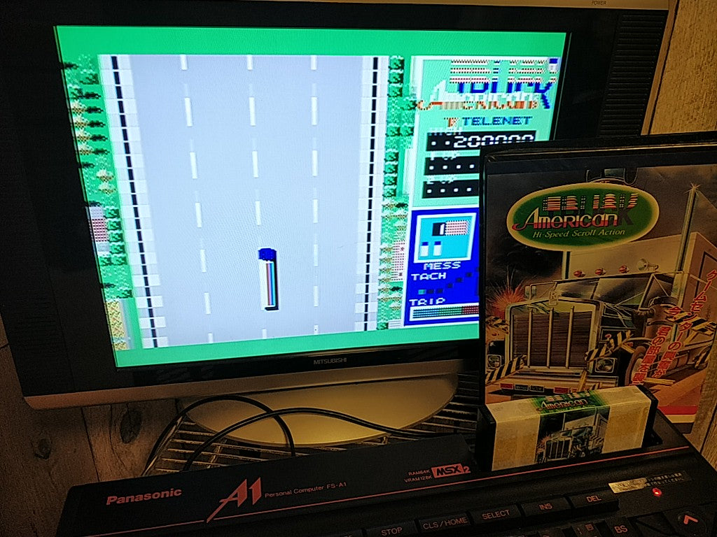 American truck MSX MSX2 Cartridge,Manual,Boxed set tested-c1120 - Hakushin Retro Game shop
