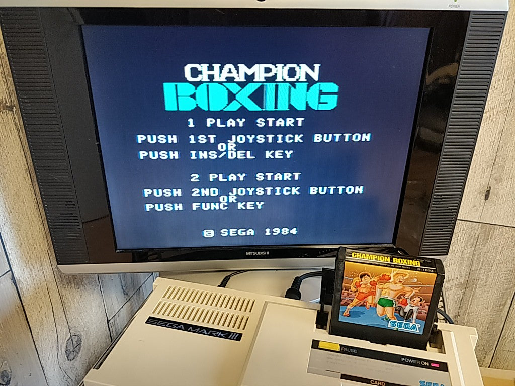 CHAMPION TENNIS,BASEBALL,BOXING,SCOCCER Master system MK-2000/Mark3 set-c1125-