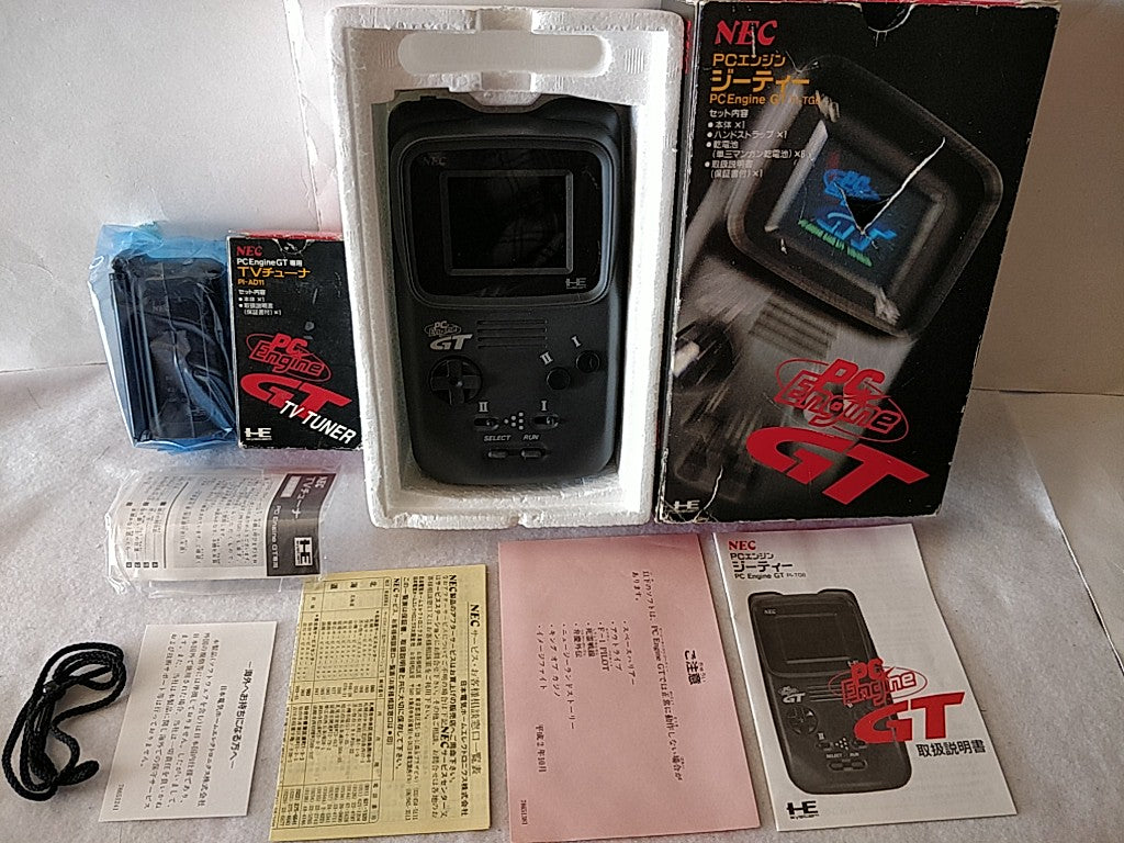 Not Repaired NEC PC ENGINE GT (TurboExpress PI-TG6) CONSOLE Boxed set -c1217- - Hakushin Retro Game shop
