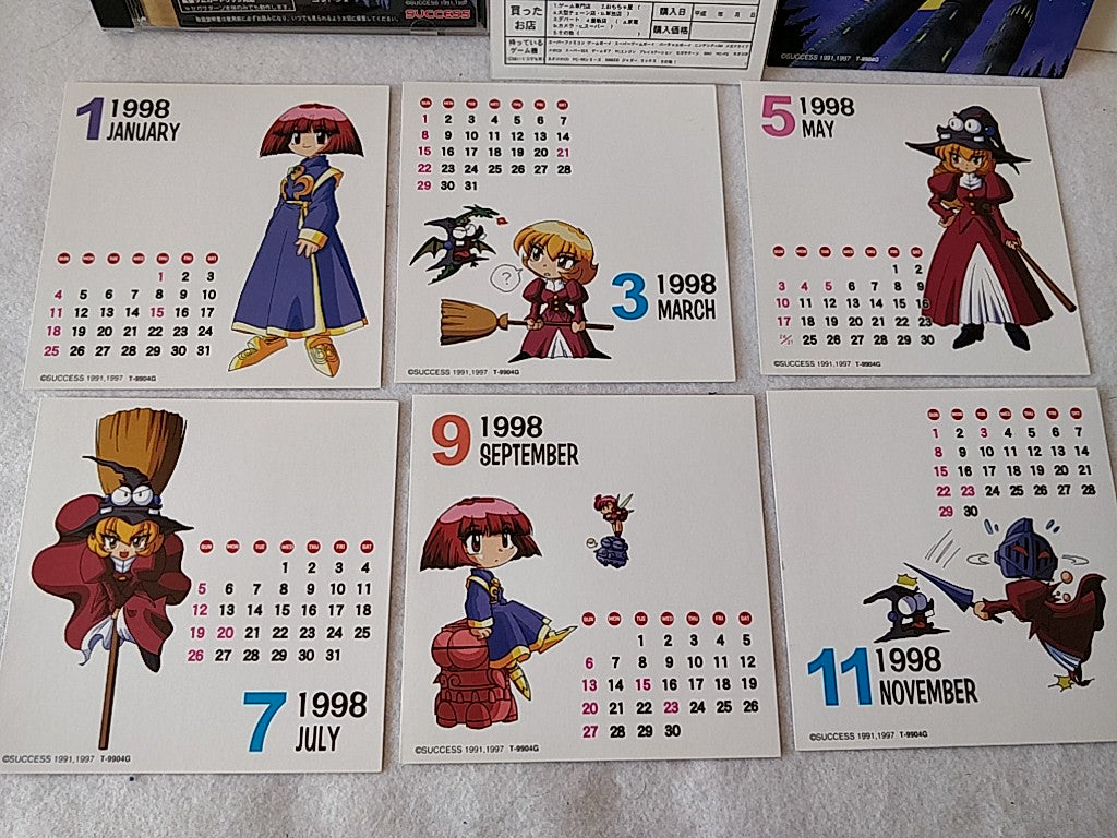 COTTON 2 SEGA SATURN Shooter Game Japan set include bonus calendar-c1222- - Hakushin Retro Game shop