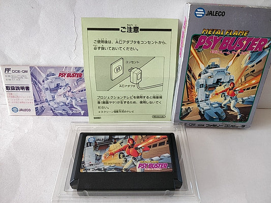 METAL FLAME PSYBUSTER Nintendo FAMICOM(NES) Cartridge,Manual,Boxed tested-d0115-
