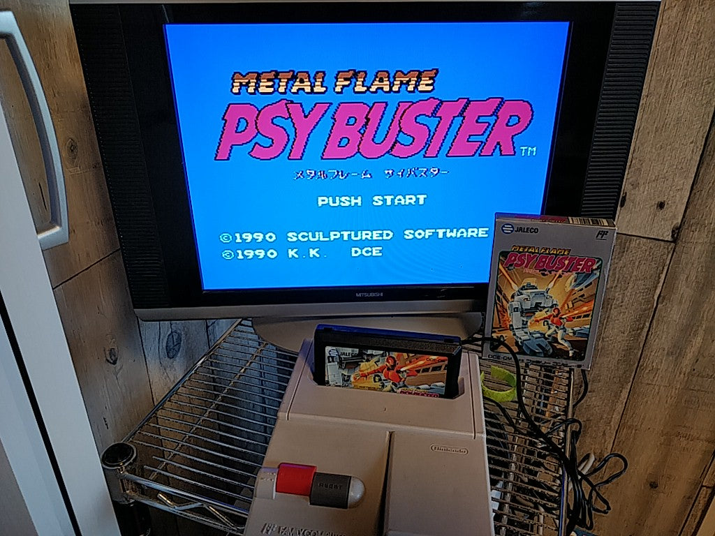 METAL FLAME PSYBUSTER Nintendo FAMICOM(NES) Cartridge,Manual,Boxed tested-d0115- - Hakushin Retro Game shop