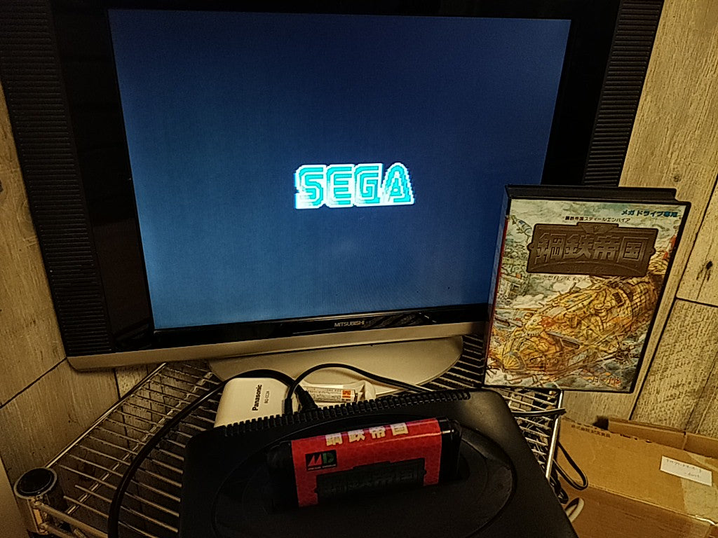 STEEL EMPIRE / KOTETSU TEIKOKU SEGA MEGA DRIVE Genesis Cart w/Manual Box-f0713-