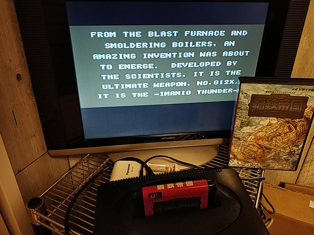 STEEL EMPIRE / KOTETSU TEIKOKU SEGA MEGA DRIVE Genesis Cart w/Manual Box-f0713-