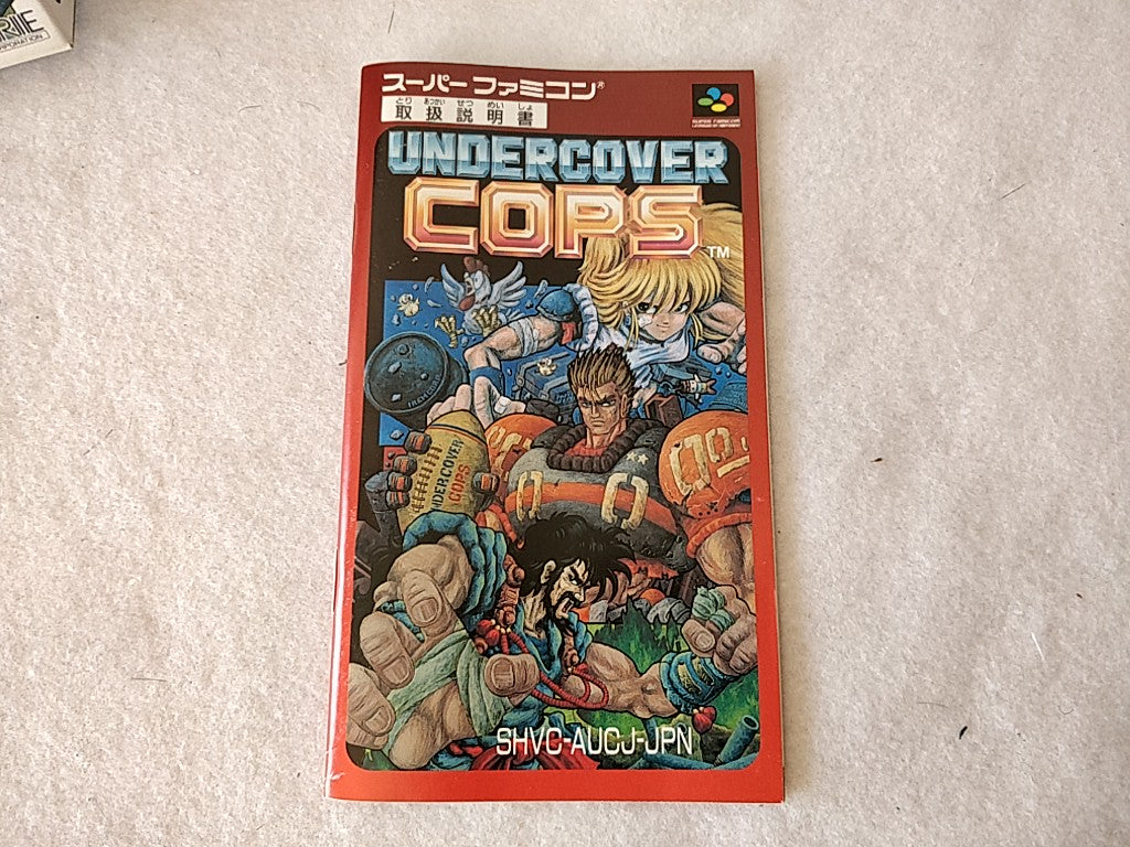 Undercover Cops Super Famicom SNES GAME Cartridge,Manual,Boxed set/tested-c1222-