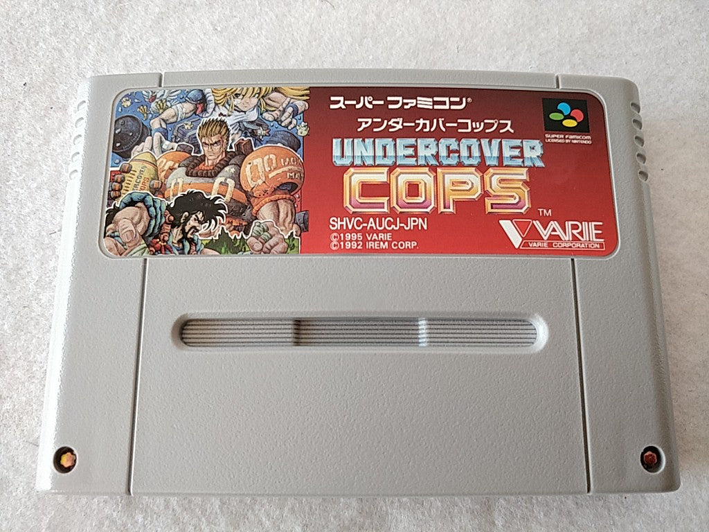 Undercover Cops Super Famicom SNES GAME Cartridge,Manual,Boxed set/tested-c1222- - Hakushin Retro Game shop