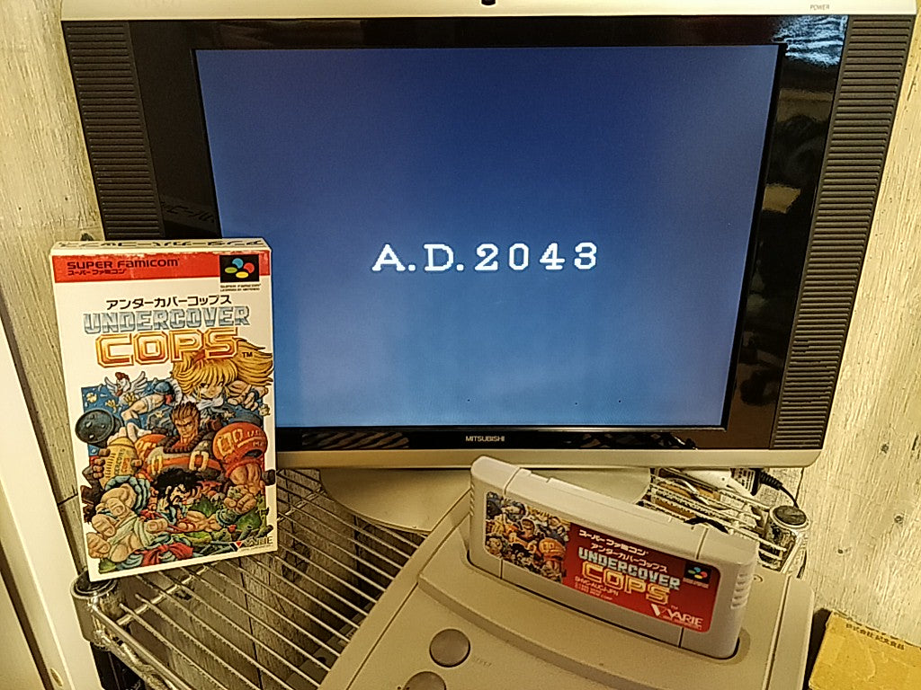 Undercover Cops Super Famicom SNES GAME Cartridge,Manual,Boxed set/tested-c1222- - Hakushin Retro Game shop