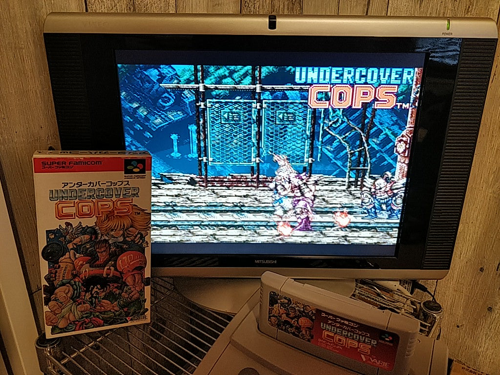 Undercover Cops Super Famicom SNES GAME Cartridge,Manual,Boxed set/tested-c1222- - Hakushin Retro Game shop