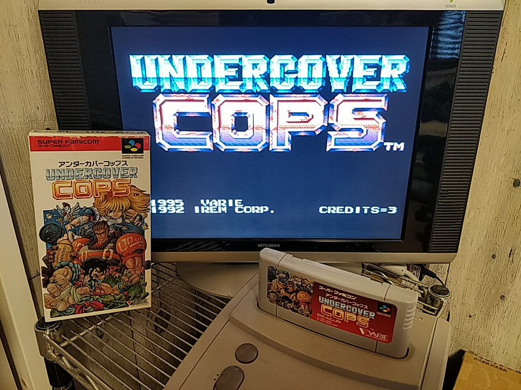 Undercover Cops Super Famicom SNES GAME Cartridge,Manual,Boxed set/tested-c1222- - Hakushin Retro Game shop