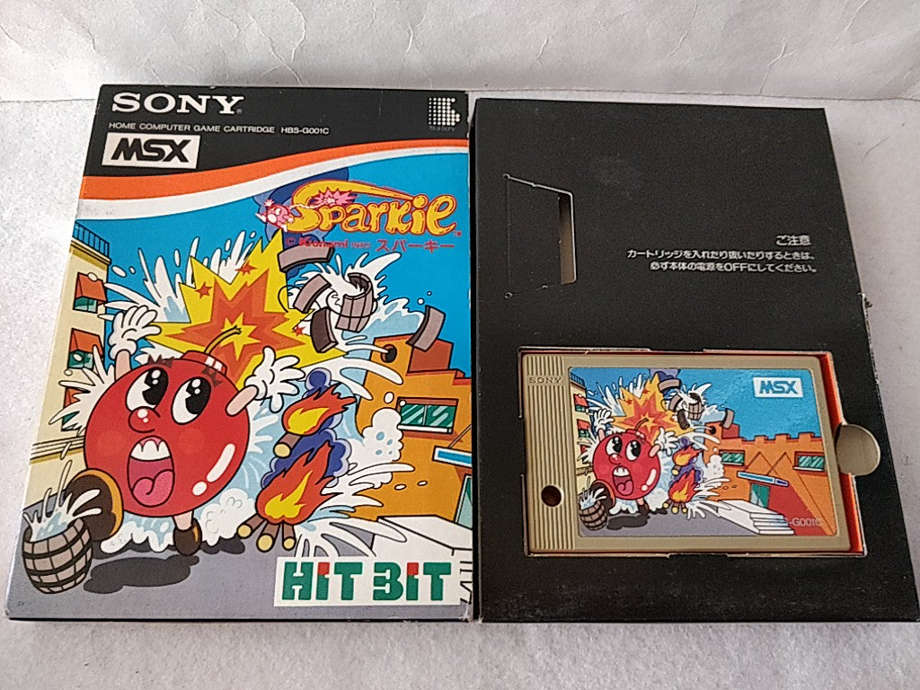 Sparkie Sony Hit Bit for MSX MSX2 Game Cartridge and box tested-d0209- - Hakushin Retro Game shop