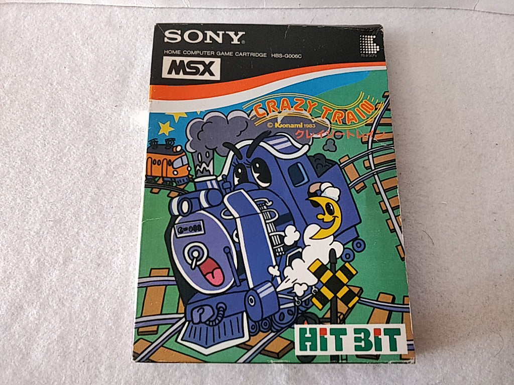 CRAZY TRAIN Sony Hit Bit for MSX MSX2 Game Cartridge and box tested-d0209- - Hakushin Retro Game shop