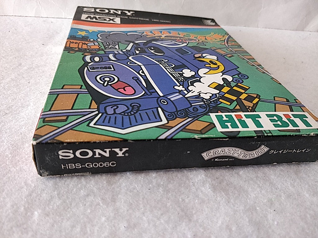 CRAZY TRAIN Sony Hit Bit for MSX MSX2 Game Cartridge and box tested-d0209-