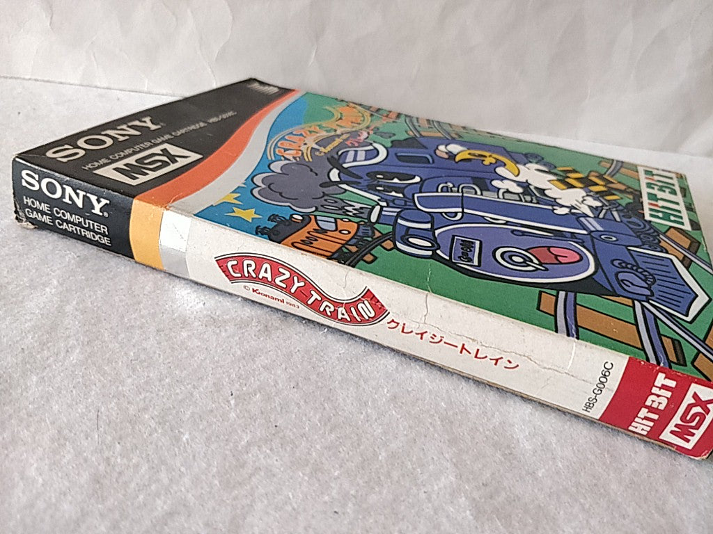CRAZY TRAIN Sony Hit Bit for MSX MSX2 Game Cartridge and box tested-d0209- - Hakushin Retro Game shop