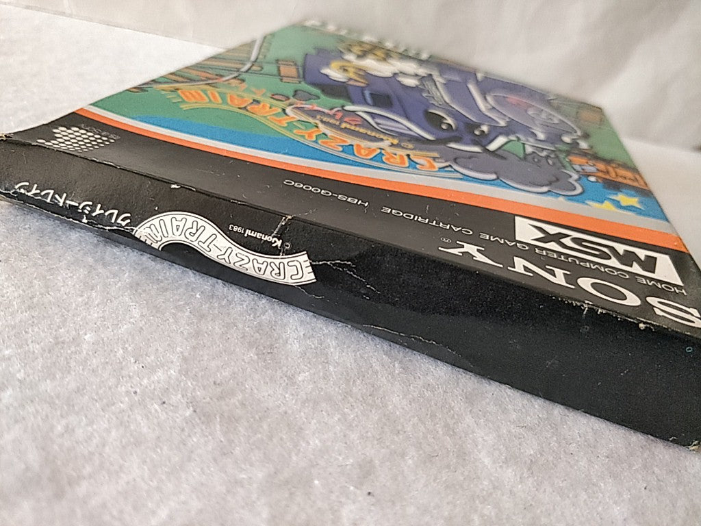CRAZY TRAIN Sony Hit Bit for MSX MSX2 Game Cartridge and box tested-d0209- - Hakushin Retro Game shop
