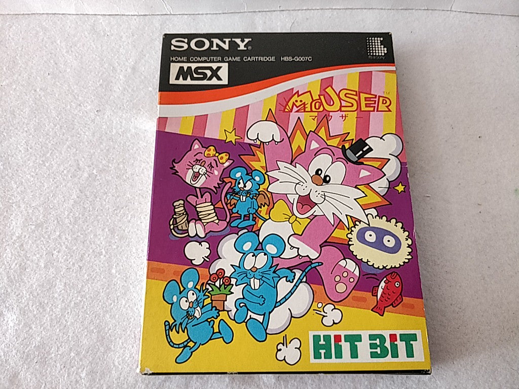 Mouser Sony Hit Bit for MSX MSX2 Game Cartridge and box/NTSC-J tested-d0209- - Hakushin Retro Game shop