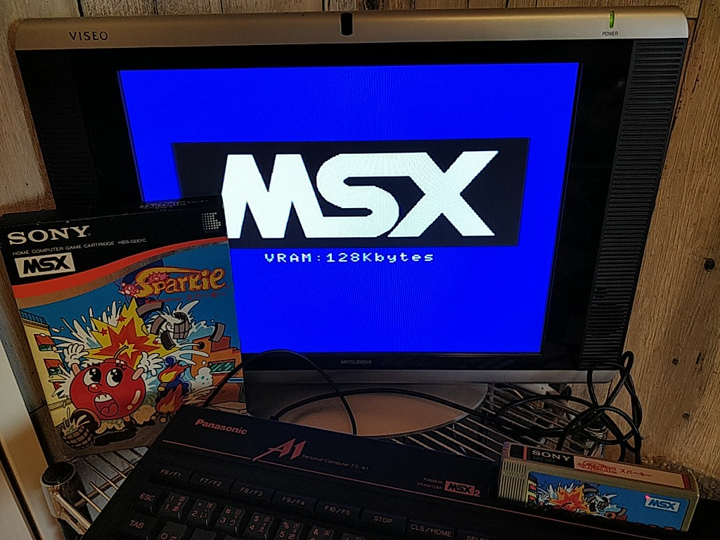 Sparkie Sony Hit Bit for MSX MSX2 Game Cartridge and box tested-d0209- - Hakushin Retro Game shop