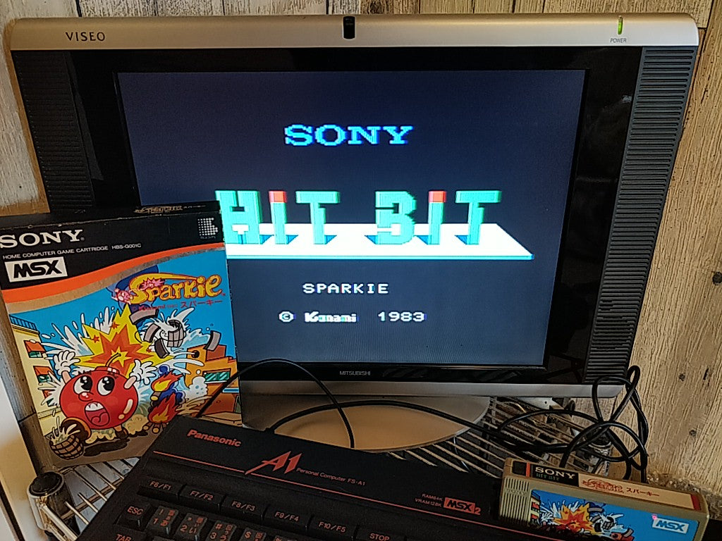 Sparkie Sony Hit Bit for MSX MSX2 Game Cartridge and box tested-d0209- - Hakushin Retro Game shop