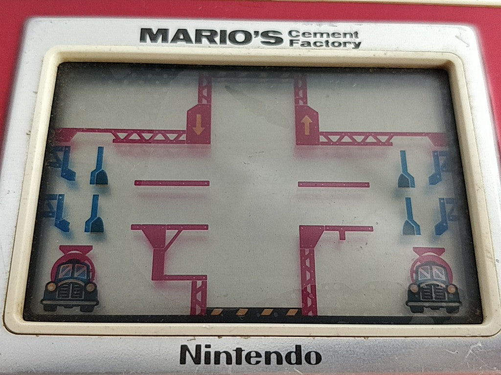 Vintage Nintendo GAME&WATCH MARIO'S Cement Factory Handheld game tested-d0212- - Hakushin Retro Game shop