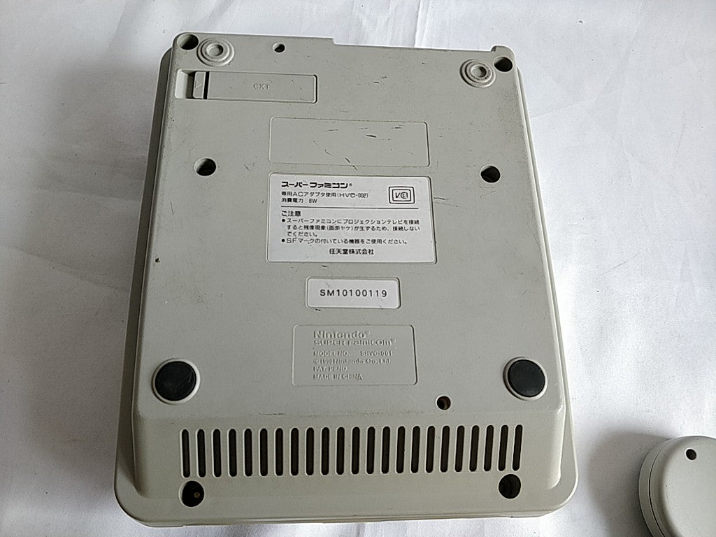 Super Famicom SNES console (SNES/SHVC-001),Pads and Game set tested-d0211- - Hakushin Retro Game shop