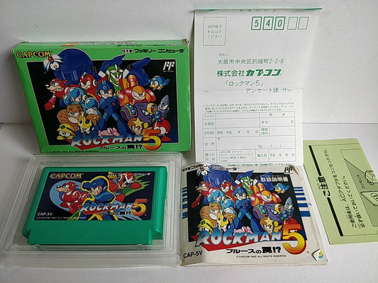 ROCKMAN 4 (MEGAMAN) Nintendo FAMICOM Cartridge,manual,Boxed set/tested-d0226-