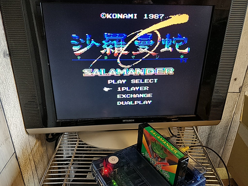 Salamander/Life Force MSX shooter Game Japan/Game cartridge only tested-c0304- - Hakushin Retro Game shop