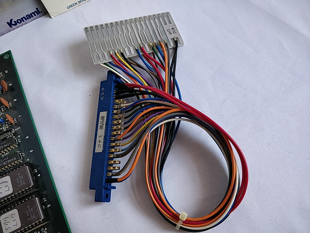 GREEN BERE RUSH'N ATTACK JAMMA Arcade PCB system Board,Inst card tested-d0324- - Hakushin Retro Game shop