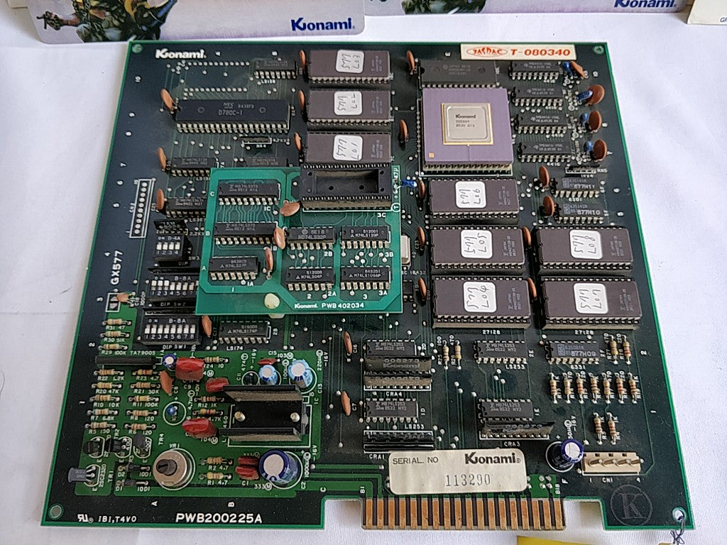 GREEN BERE RUSH'N ATTACK JAMMA Arcade PCB system Board,Inst card tested-d0324- - Hakushin Retro Game shop