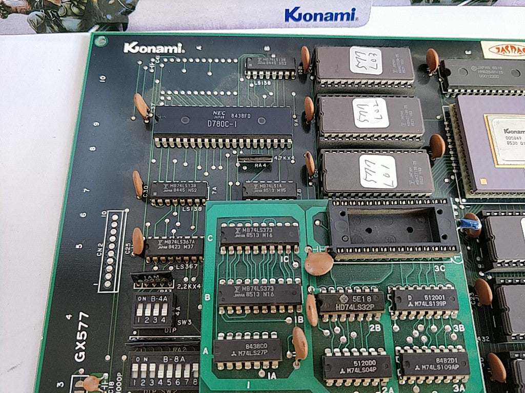 GREEN BERE RUSH'N ATTACK JAMMA Arcade PCB system Board,Inst card tested-d0324- - Hakushin Retro Game shop