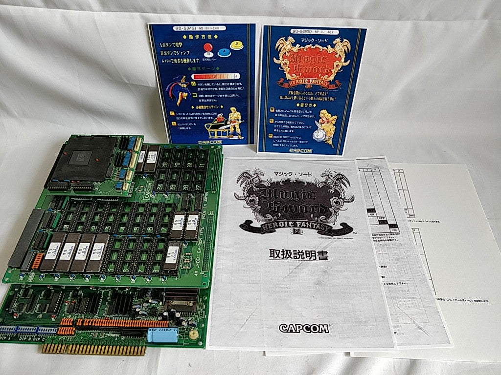 Magic Sword CPS System JAMMA PCB B Board and Mother A Board set tested-d0329-