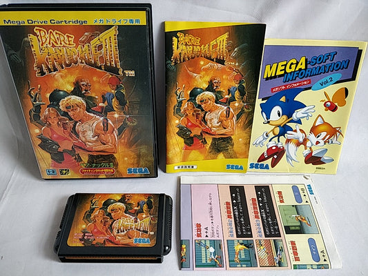BARE KNUCKLE 3/STREETS OF RAGE SEGA MEGA DRIVE Genesis Cartridge,Boxed -d0405-