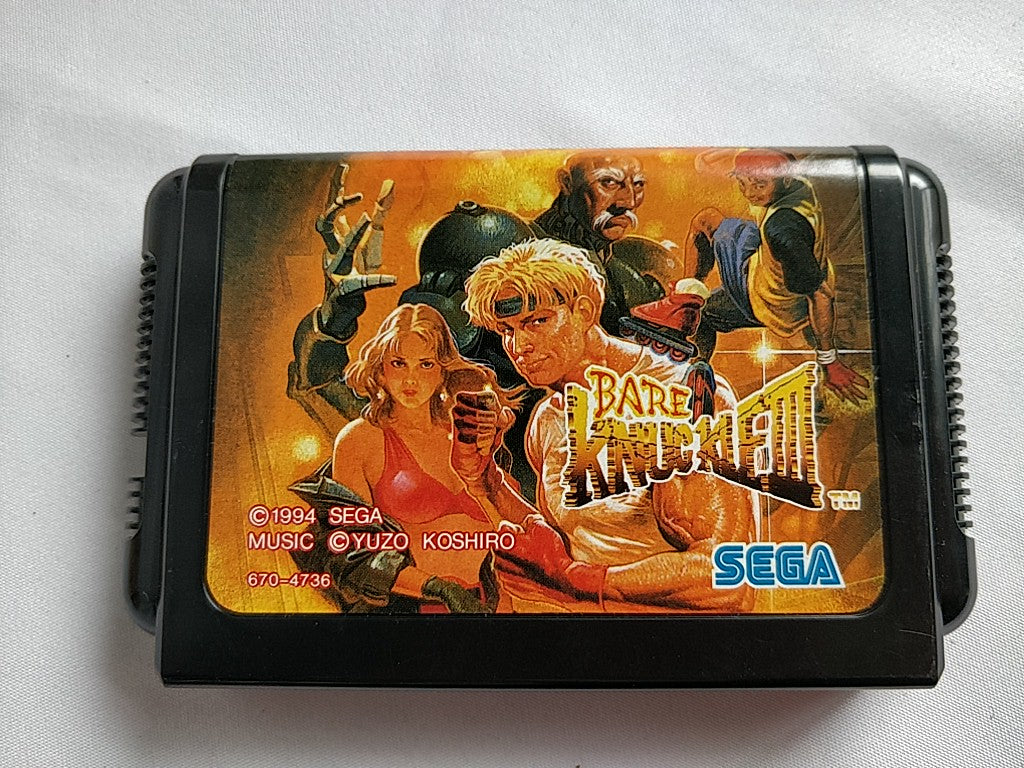 BARE KNUCKLE 3/STREETS OF RAGE SEGA MEGA DRIVE Genesis Cartridge,Boxed -d0405- - Hakushin Retro Game shop