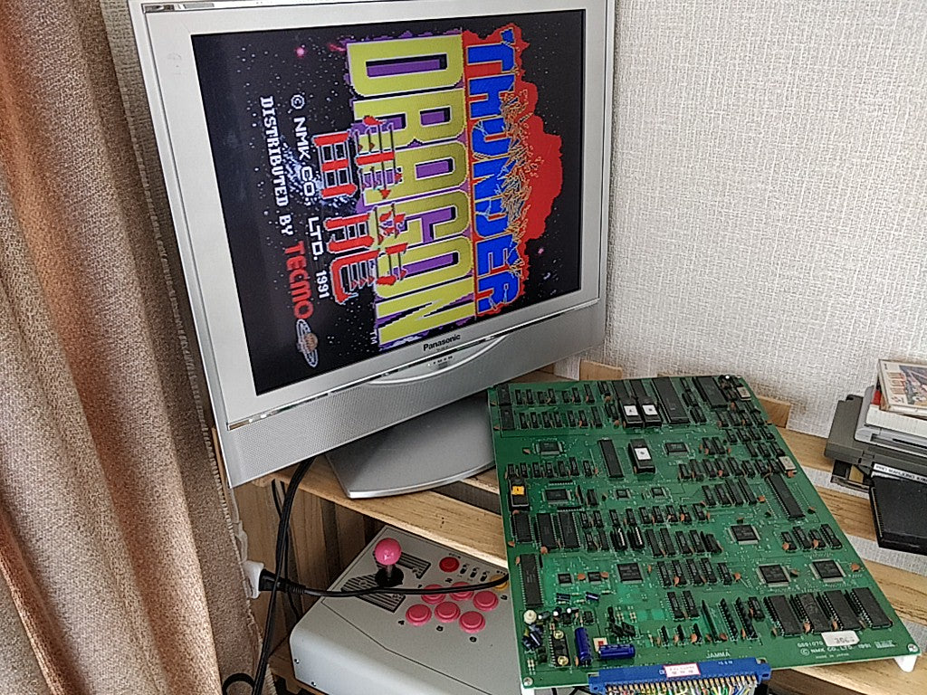 THUNDER DRAGON TECMO JAMMA Arcade Game PCB system Board tested-d0405-