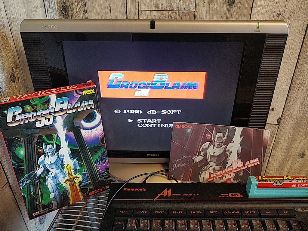 Cross Blaim MSX MSX2 Game Cartridge,Manual and Boxed Set /tested-d0411-