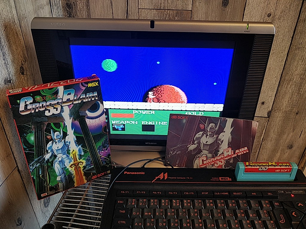 Cross Blaim MSX MSX2 Game Cartridge,Manual and Boxed Set /tested-d0411- - Hakushin Retro Game shop