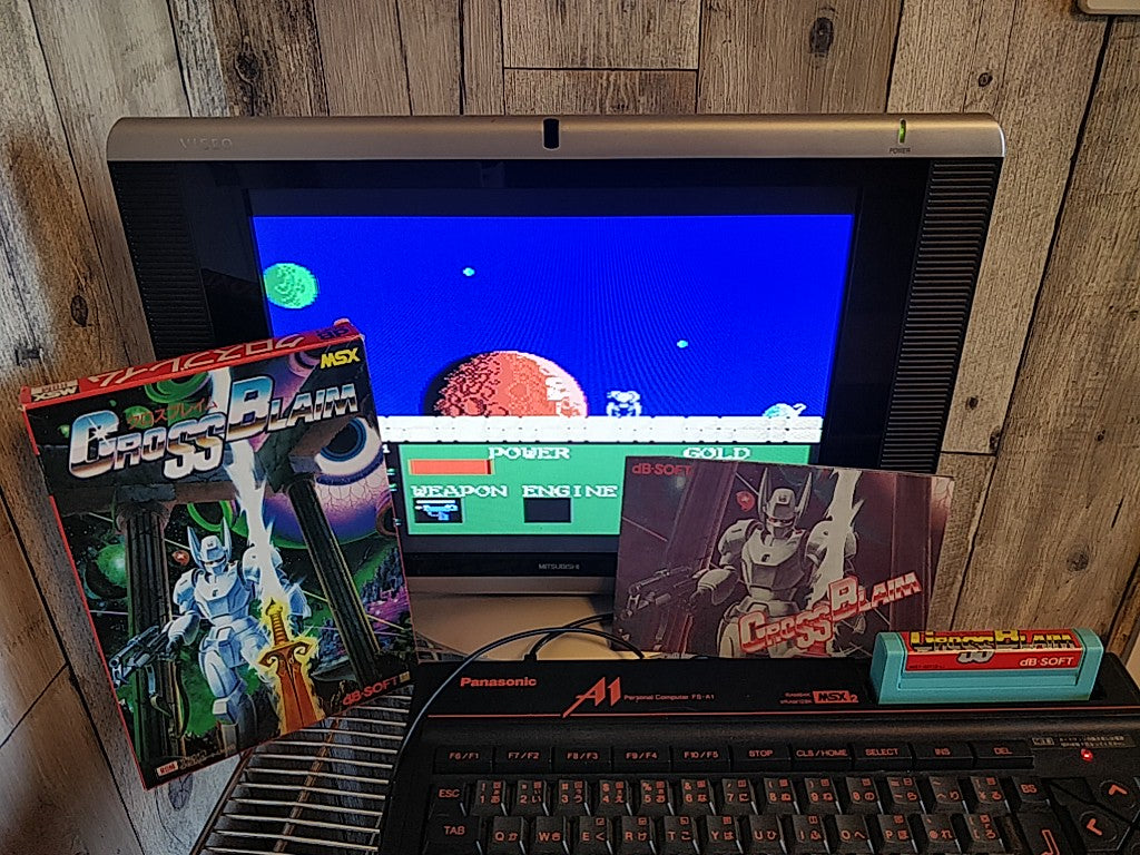Cross Blaim MSX MSX2 Game Cartridge,Manual and Boxed Set /tested-d0411- - Hakushin Retro Game shop
