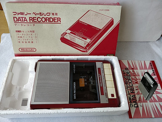 Nintendo Family Basic Cassette Data Recorder HVC-008, Manual,Box set-d0419