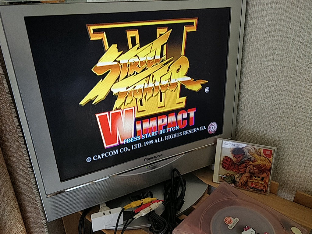 Street Fighter 3 W Impact DreamCast/Game Disk,Manual,Boxed tested-d0430- - Hakushin Retro Game shop