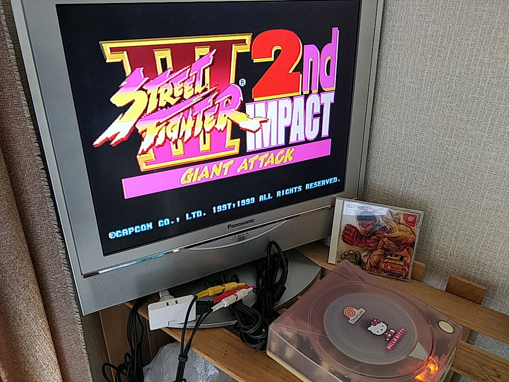 Street Fighter 3 W Impact DreamCast/Game Disk,Manual,Boxed tested-d0430- - Hakushin Retro Game shop